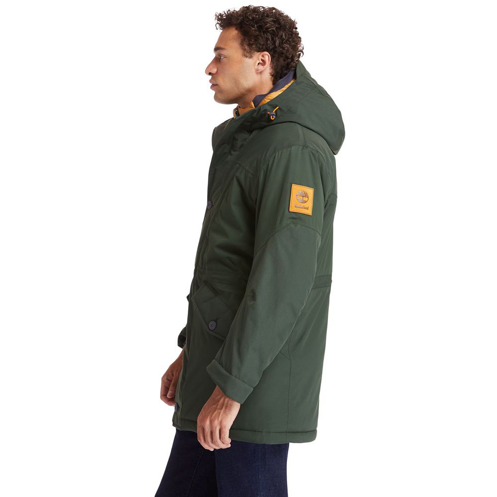 Geaca Timberland Barbati Verzi Inchis - Outdoor Heritage Ecoriginal Parka With Dryvent™ Technology -